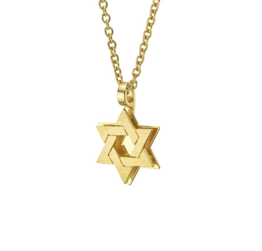 Double Star of David Pendant Necklace Size B