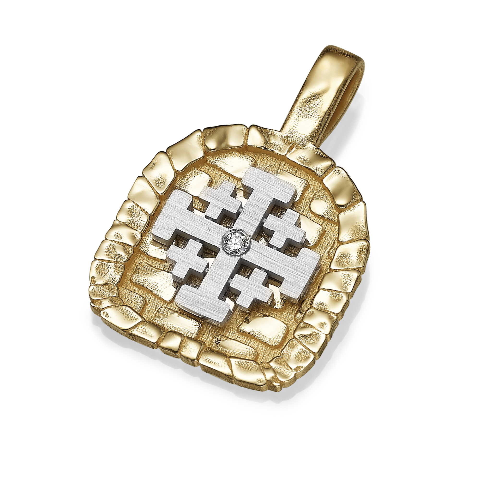 14kt Yellow Gold Jerusalem Cross Pendant Necklace | Ross-Simons